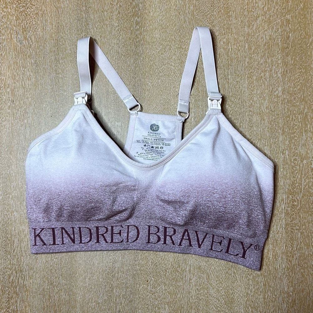 Kindred Bravely Ombre Sports Bra - Pink and White